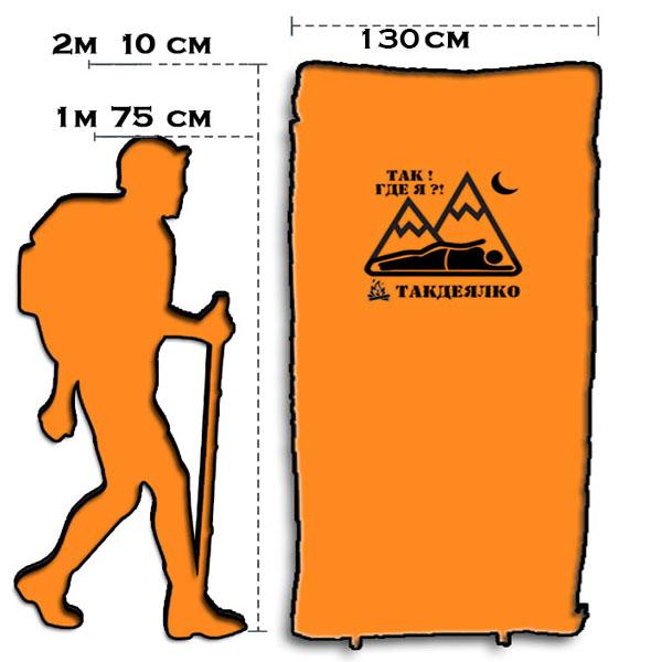 ТермоОдеяло ТакДеялко Усиленное (спасательное покрывало) оранжевое L-MAR